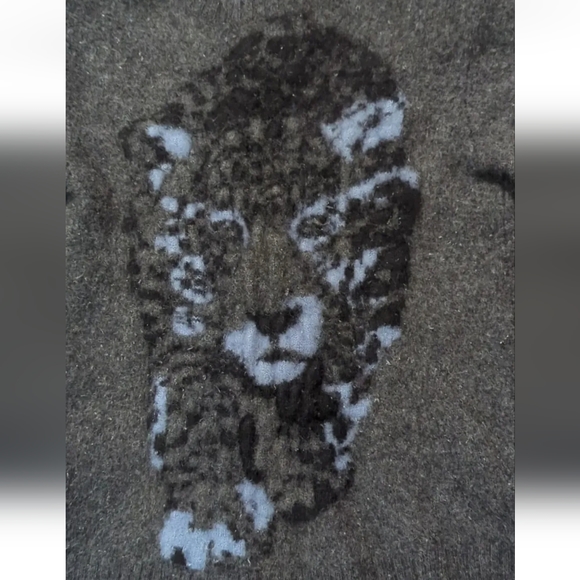 Stella McCartney For Gap Kids Gray Cheetah Cashmere Blend Sweater XXL (14-16). - Picture 5 of 16